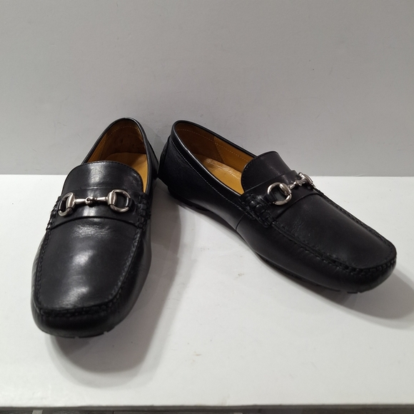 Cole Haan Men's Black Buckle Leather Careerwear Preppy Slip On Loafers Size 8.5 - Picture 2 of 13